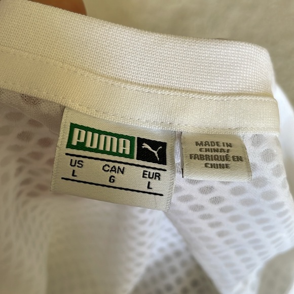 White Puma Short Sleeve Flowy Athletic Top - Picture 5 of 6